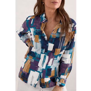 Seasalt Abstract Starling Printed Larissa Shirt